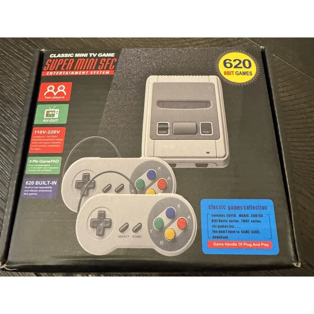 New Super Mini SFC Retro Game Con 620 Mario Bors Ninja Combat